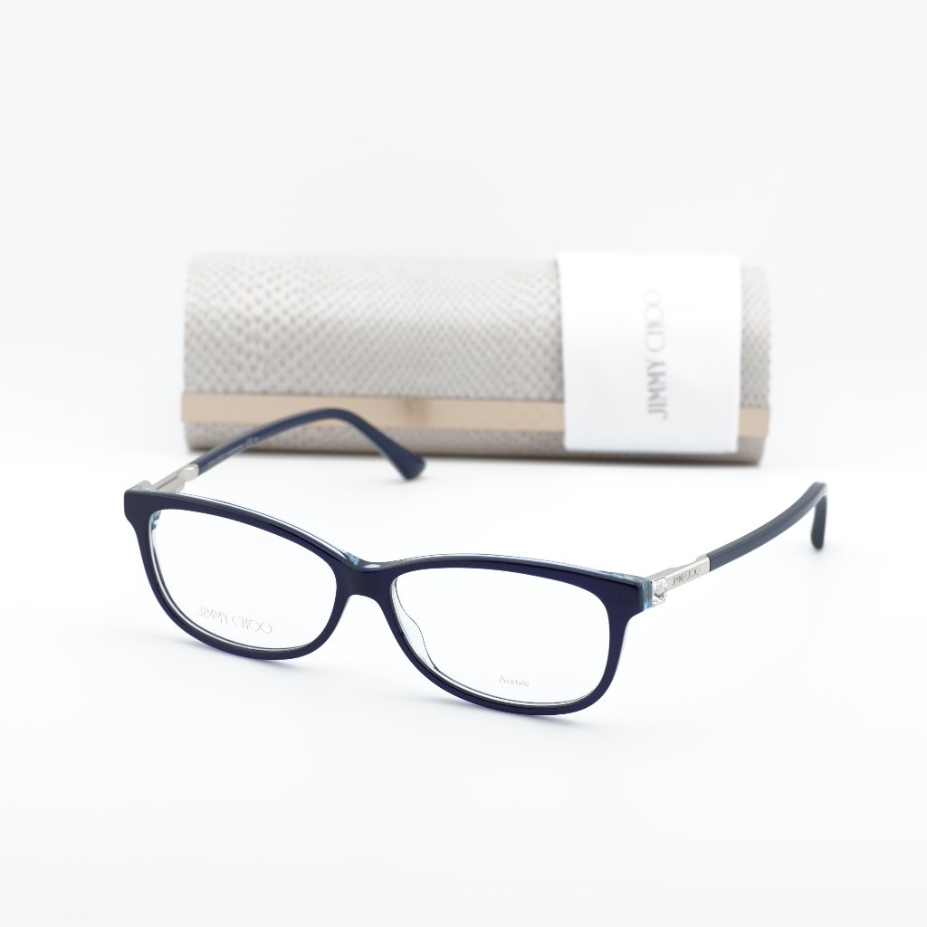 Jimmy Choo Jc273 0joo 00 Rectangle Eyeglasses - Blue Glitter 53mm